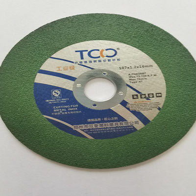 80m / S الفولاذ المقاوم للصدأ مطحنة قرص القطع المعدنية T27 T41 Ss عجلة القطع