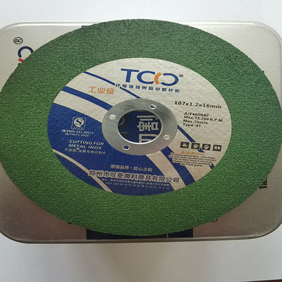 جودة  72m/S Abrasive Cut Off Wheel Inox Stainless Steel Side Grinder Disc 107x1.2x16mm مصنع